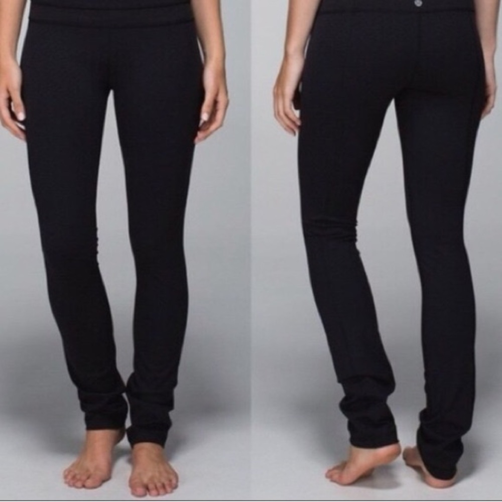 Lululemon black straight leg align legging pants size 4